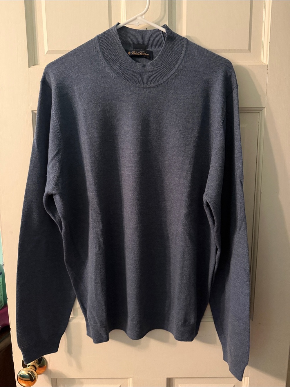 Brooks Brothers Men's Slate Blue Crewneck Sweater